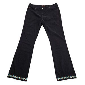 Bongo Jeans Women's 13 (W36xL32) Black Denim Relaxed Fit Cotton Mexico EUC LN